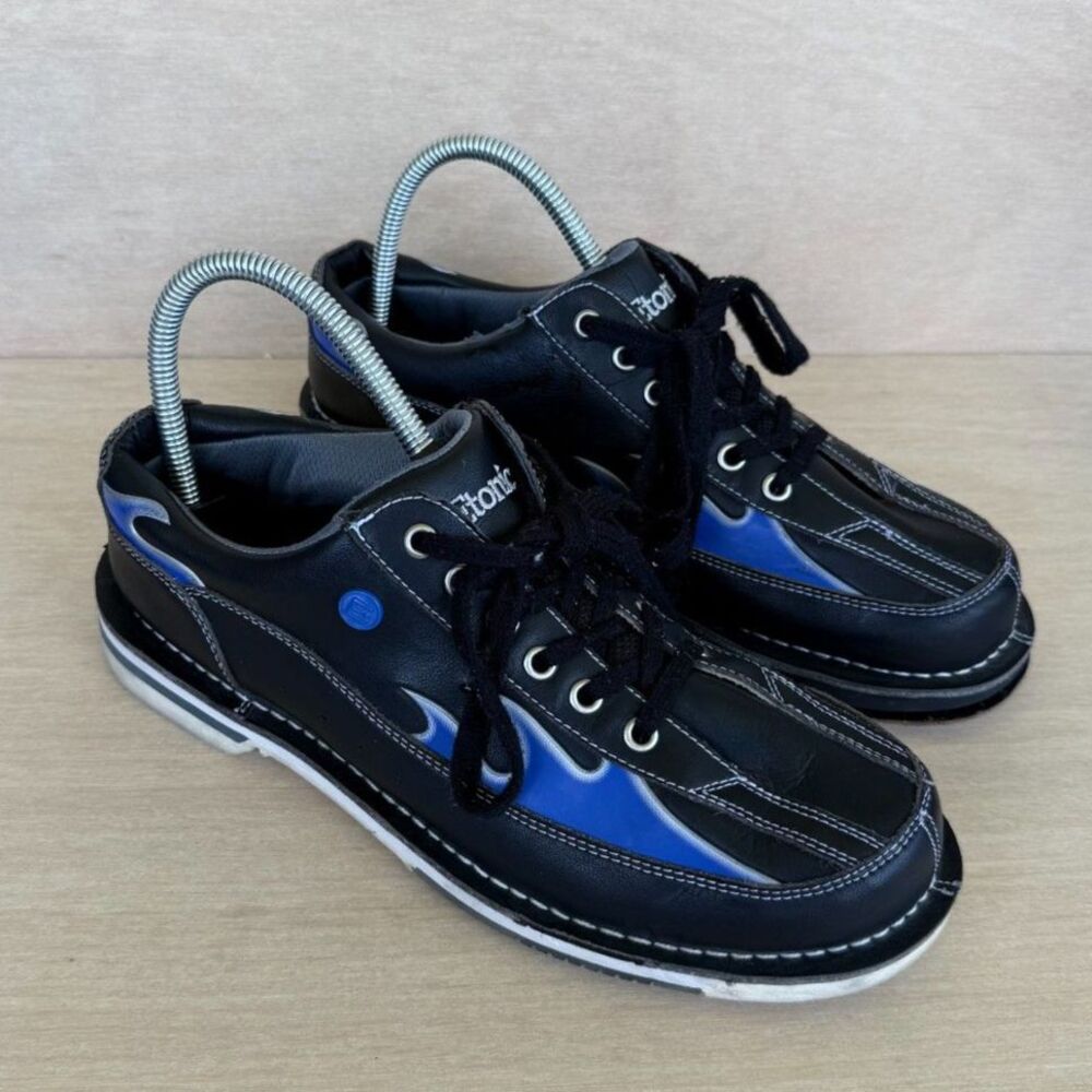 Etonic Perfect Slide Blue Flame Bowling Shoes Mens 9 Right Hand Performance EUC